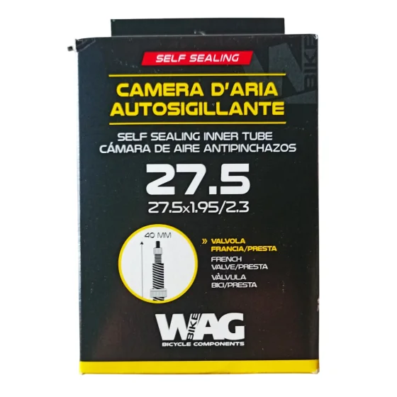 WAG Camera D'aria MTB Antiforatura Autosigillante 27,5" 1.95/2.3 valvola Presta 40mm Filettata